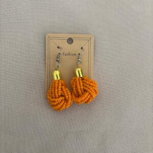 Orange Beaded Earrings