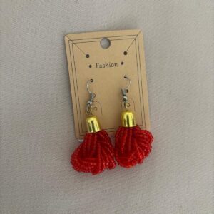 Red Beaded Earrings