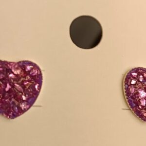 Violet Druzy half inch studs