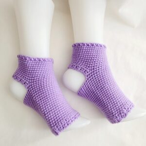 Yoga Socks – Crochet Socks for Yoga & Pilates - Lavender