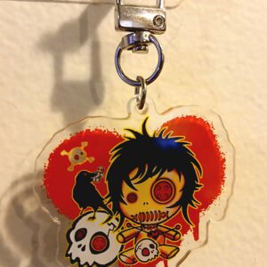 Emo Little Rag Voodoo Doll Acrylic Keychain