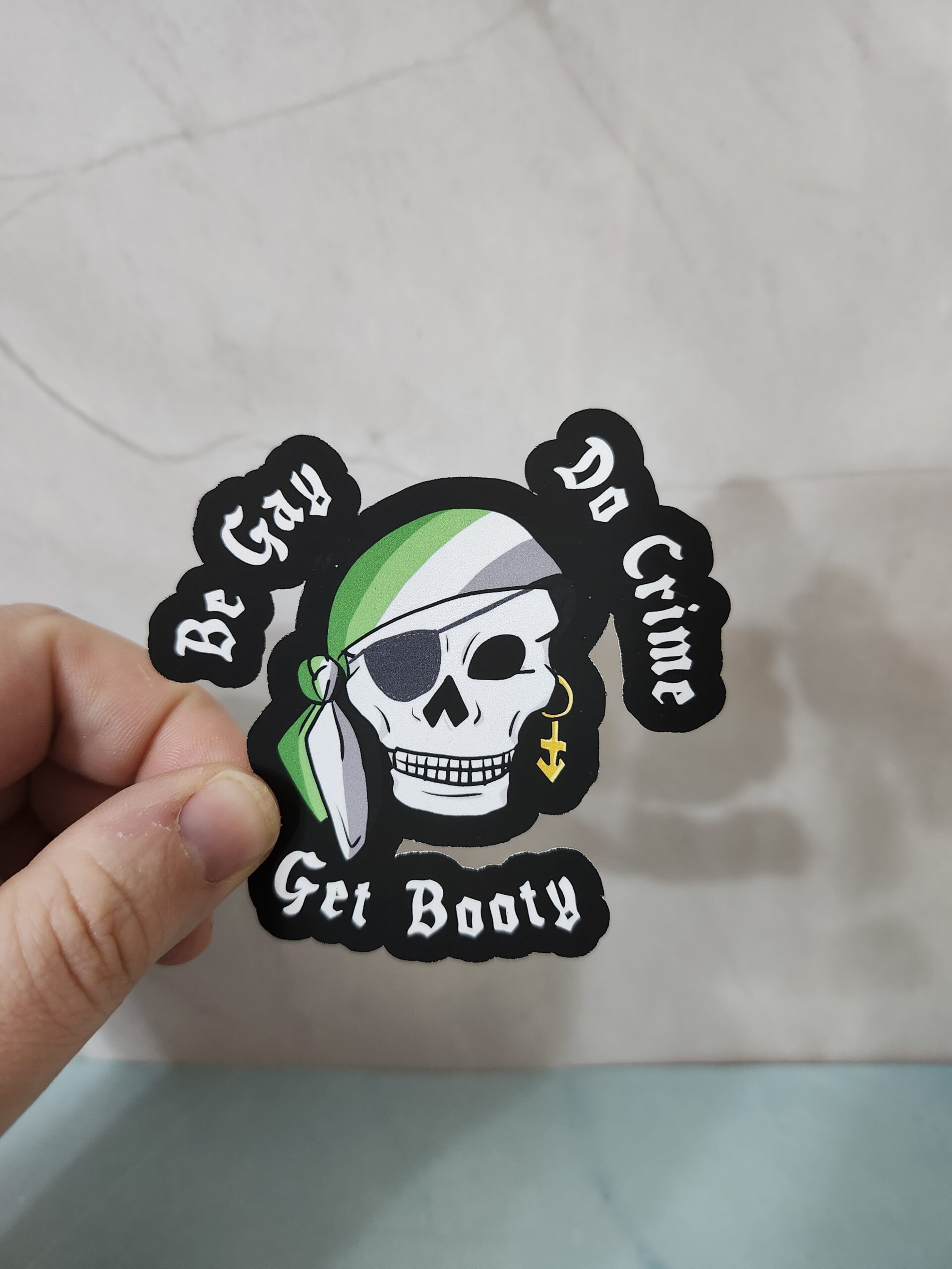 Be Gay, Do Crime, Get Booty Pride Pirate Vinyl Stickers 3" - Image 9