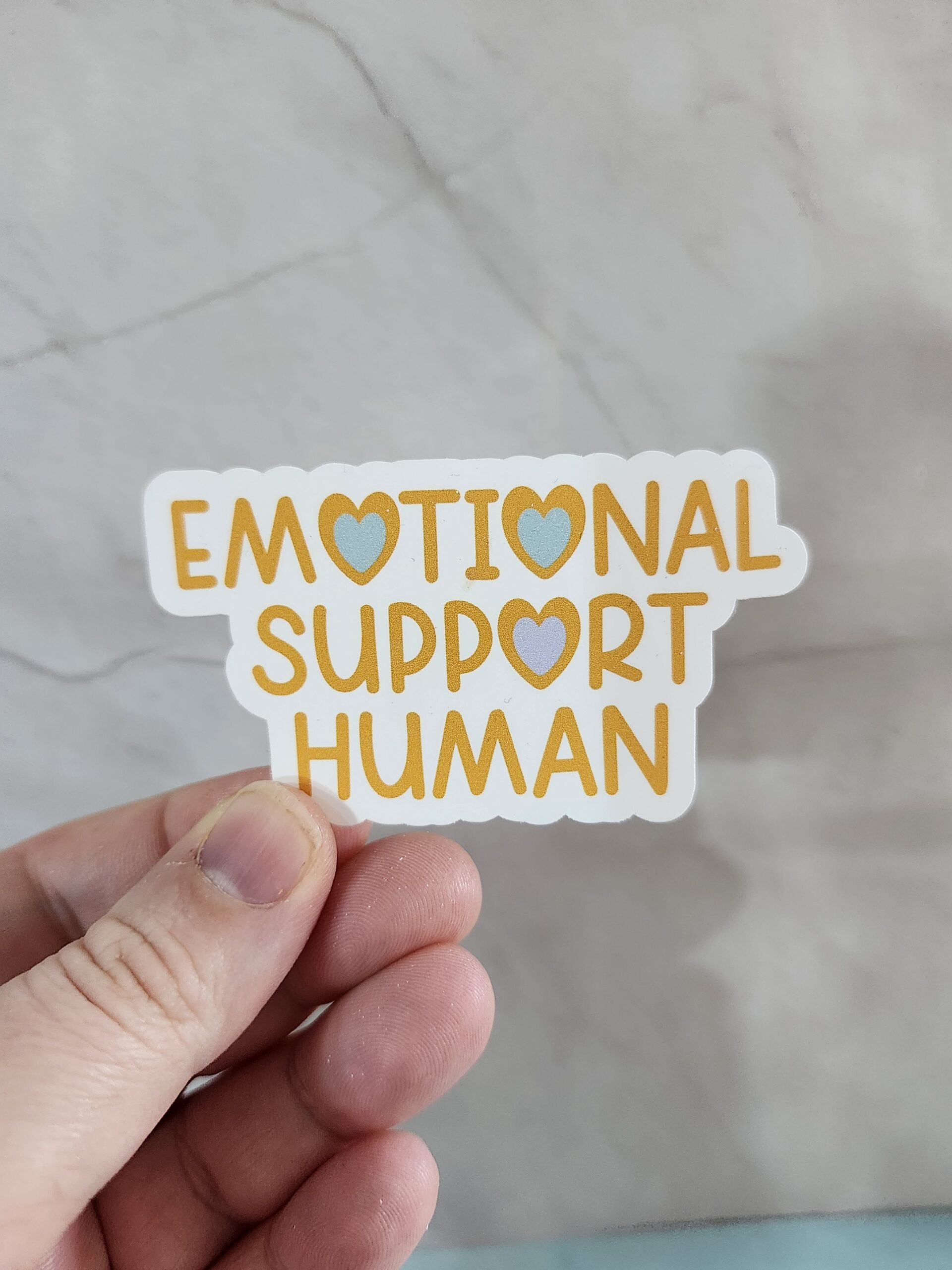 Emotional Support Human Vinyl Sticker 3"