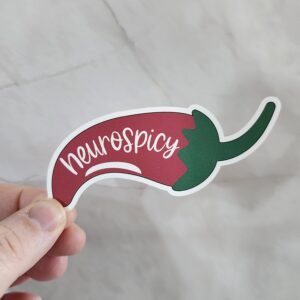 Neurospicy Pepper Vinyl Sticker 3"