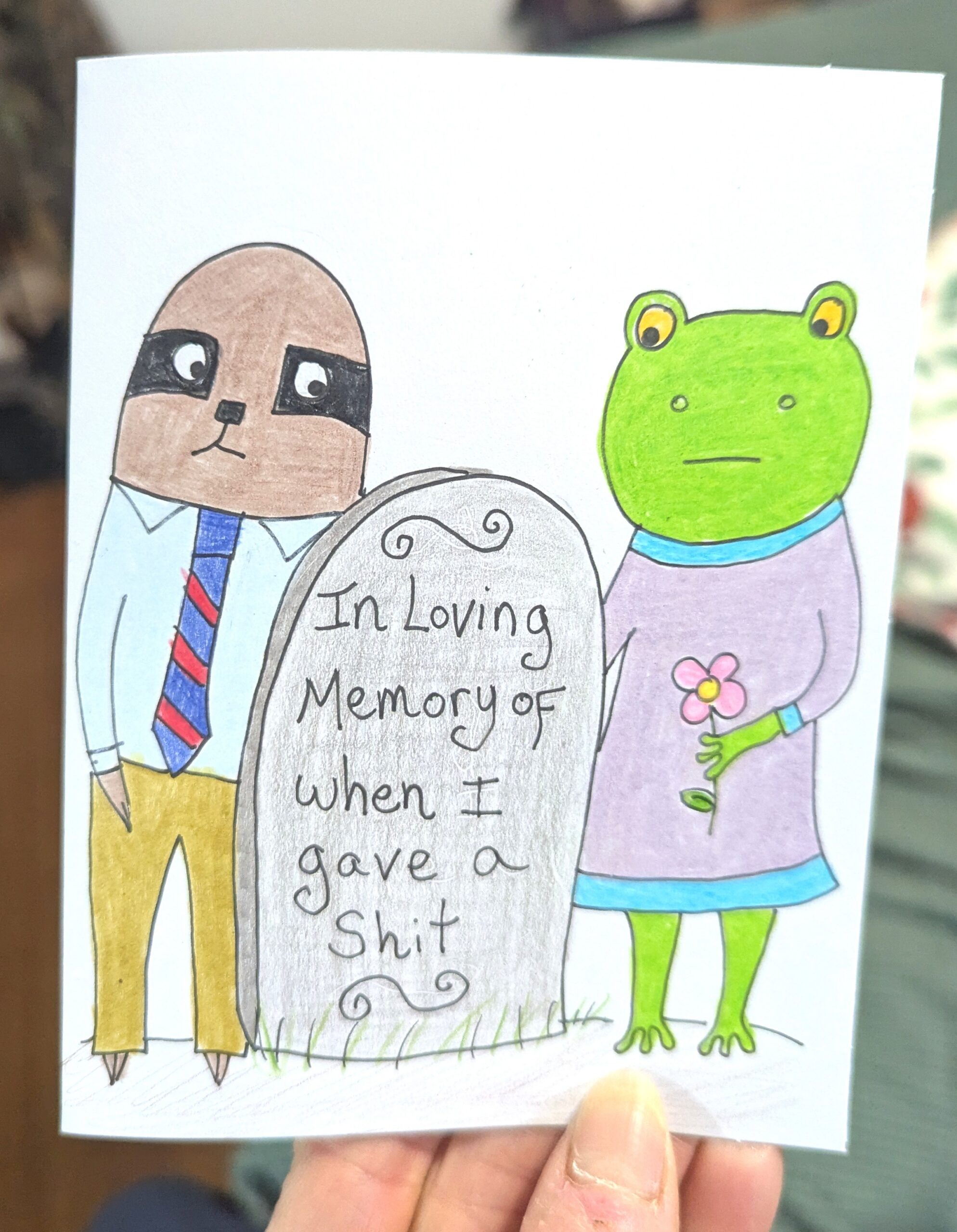 In Loving Memory of Giving a Shit Card