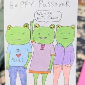 Happy Passover Frog Plague Card