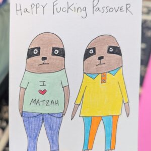 Happy Fucking Passover Sloths Card