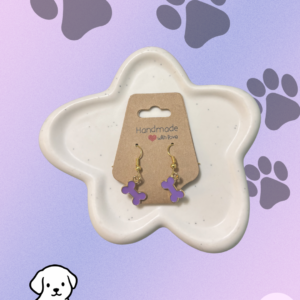 Dog Bone Charm Earrings