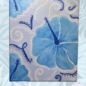 Sapphire Hibiscus Painting