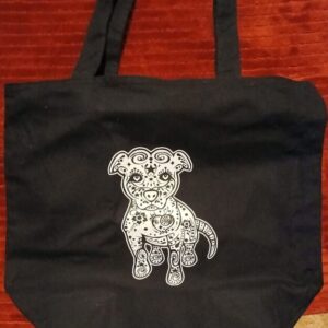 Sugar Skull Style Pitbull Tote