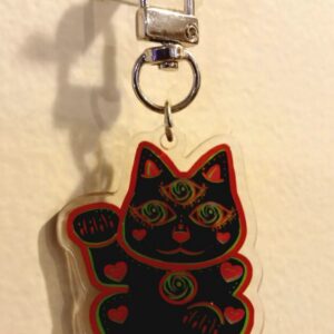 Maneki Neko Cat Acrylic Keychain 2