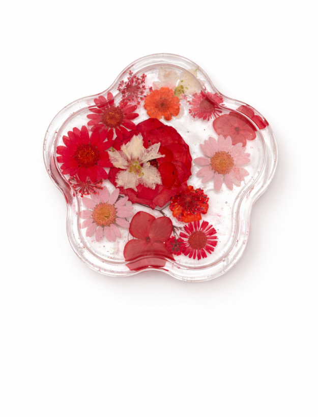 Floral Shaped Resin Trinket Tray for Jewelry, Soap, Coaster, Makeup