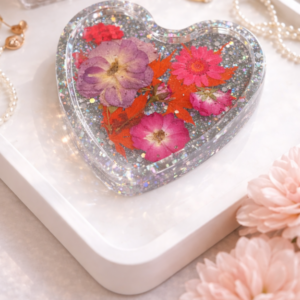 Heart Trinket Tray for jewelry - silver