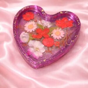 Heart Trinket Tray for jewelry - purple