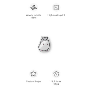 Blob Hamster Standing Up Shaped pillow