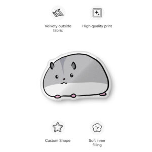 Blob Hamster Shaped pillow