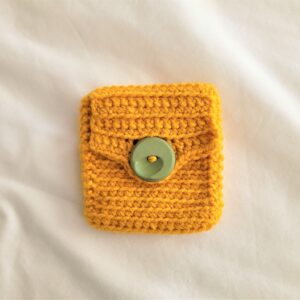 Gift Card Multi-Purpose Holder - Yellow with Green Button