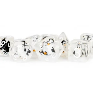 Penguin Inclusion 16mm Polyhedral Dice Set