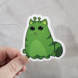 Glorp the Alien Cat Vinyl Sticker 3"