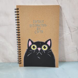Easily Distracted by Cats Cat Notebook 8.3" x 5.5"