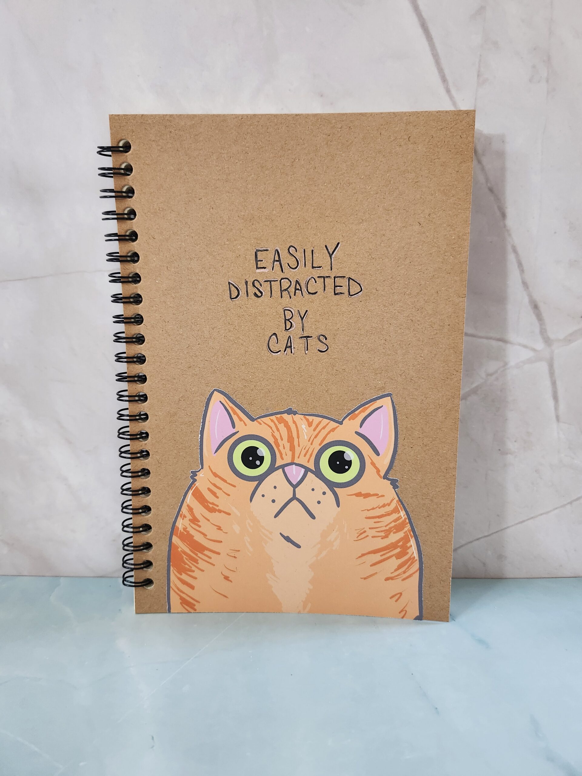 Easily Distracted by Cats Cat Notebook 8.3" x 5.5" - Image 2