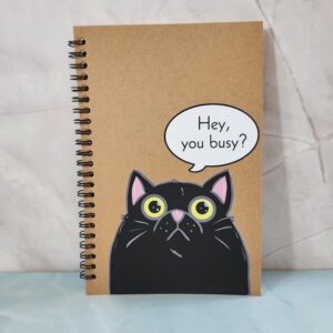Hey, You Busy? Cat Notebook 8.3" x 5.5"