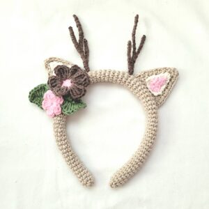 Headband, Crochet Headband - Enchanted Deer