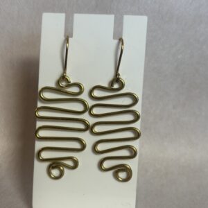 Spiral Earrings- Brass