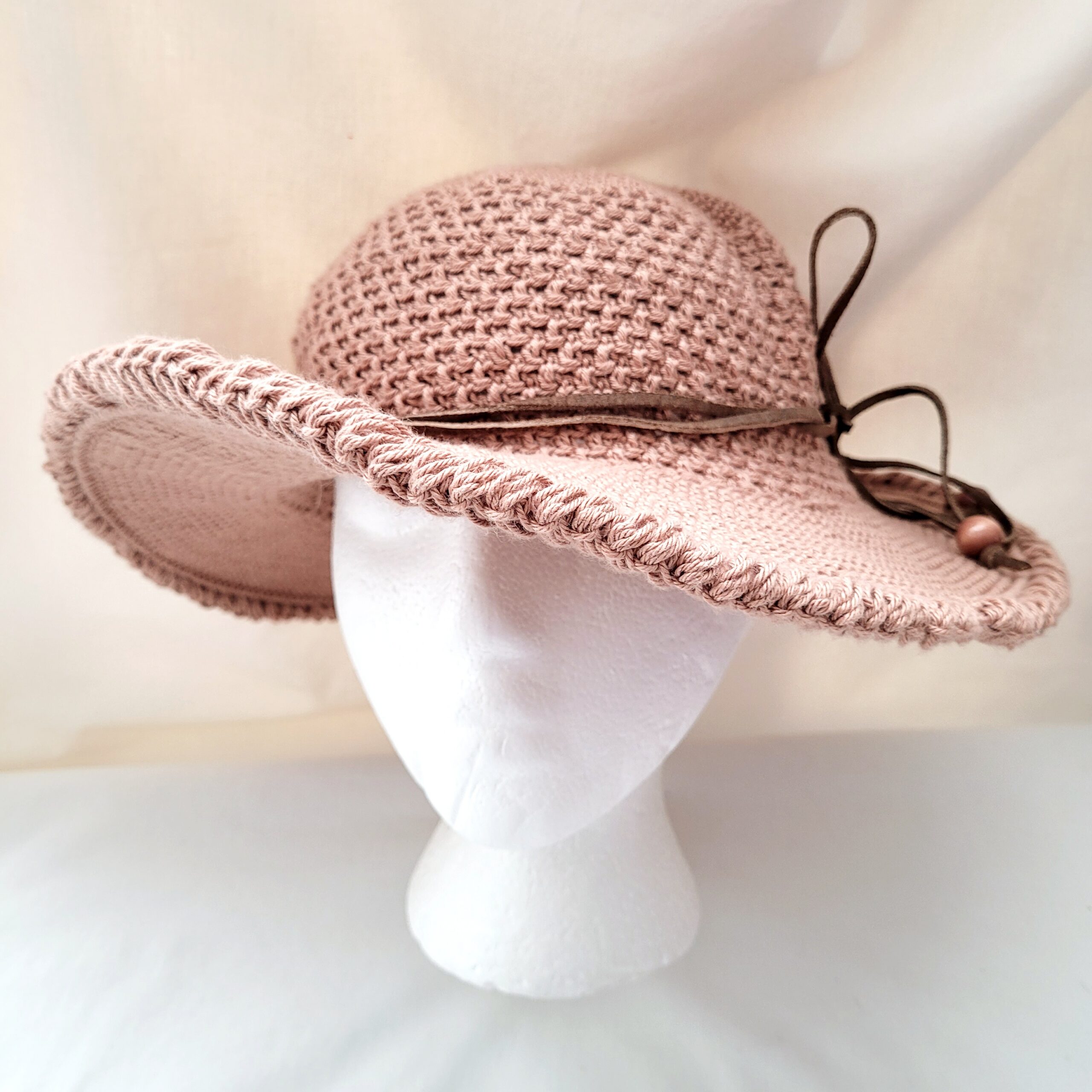 Hat - Crochet Brim Hat - Caramel - Image 2