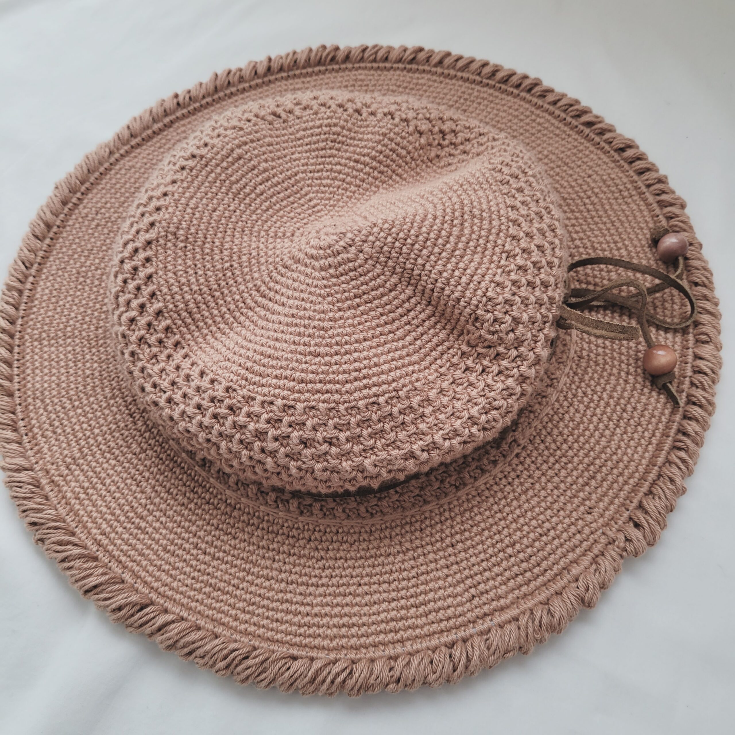 Hat - Crochet Brim Hat - Caramel