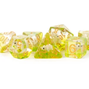 Elephant Inclusion 16mm Polyhedral Dice Set