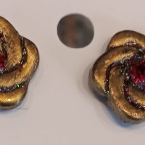 Ooak 3/4" Studs with Swarovski Crystal, Handmade