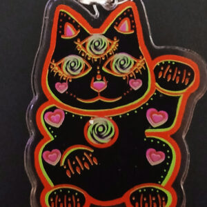 Maneki Cat Acrylic Keychain 2