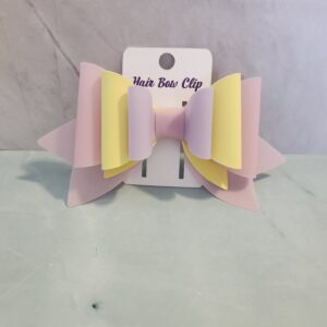 Pastel Jelly Vinyl Faux Leather Hair Bow Clip