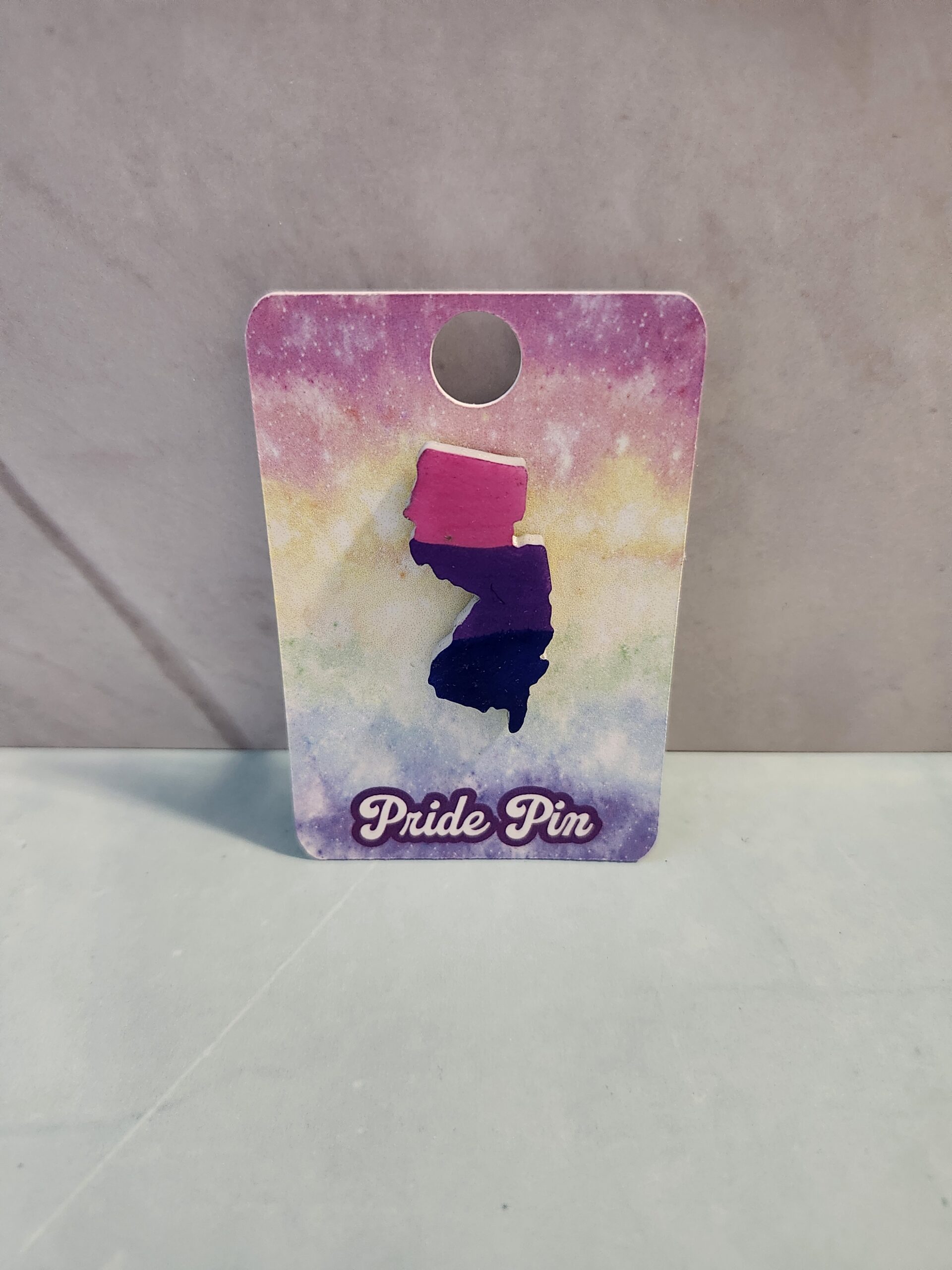 New Jersey Pride Pin - 3D Printed and Hand Painted - Image 6