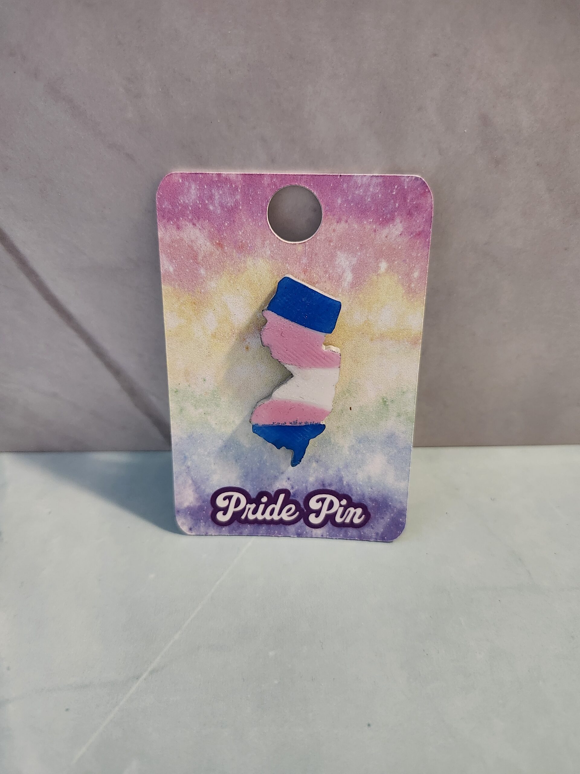 New Jersey Pride Pin - 3D Printed and Hand Painted - Image 8