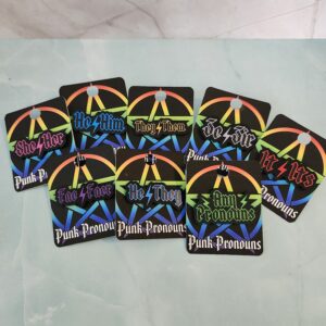 Punk Pronoun Acrylic Pins