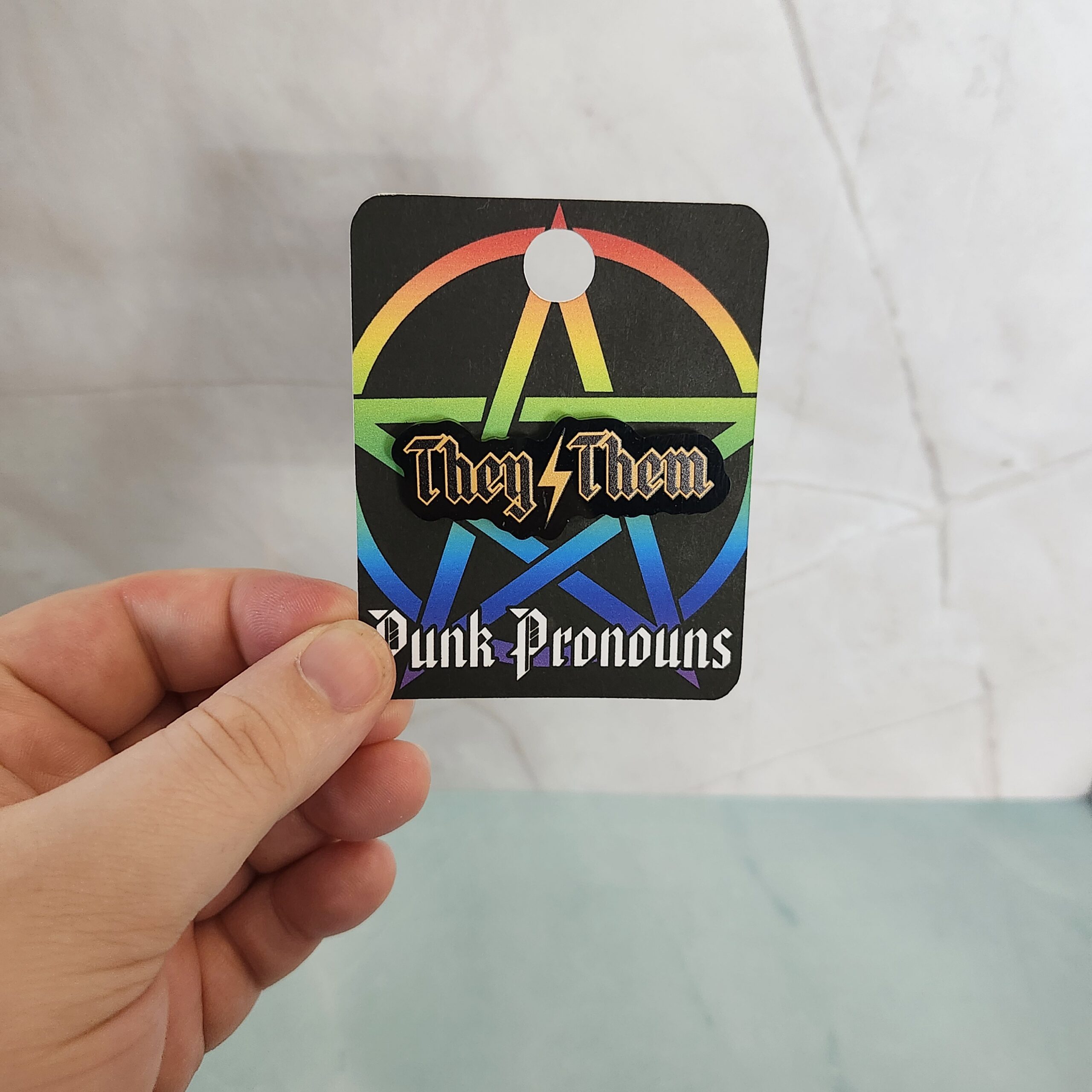 Punk Pronoun Acrylic Pins - Image 6