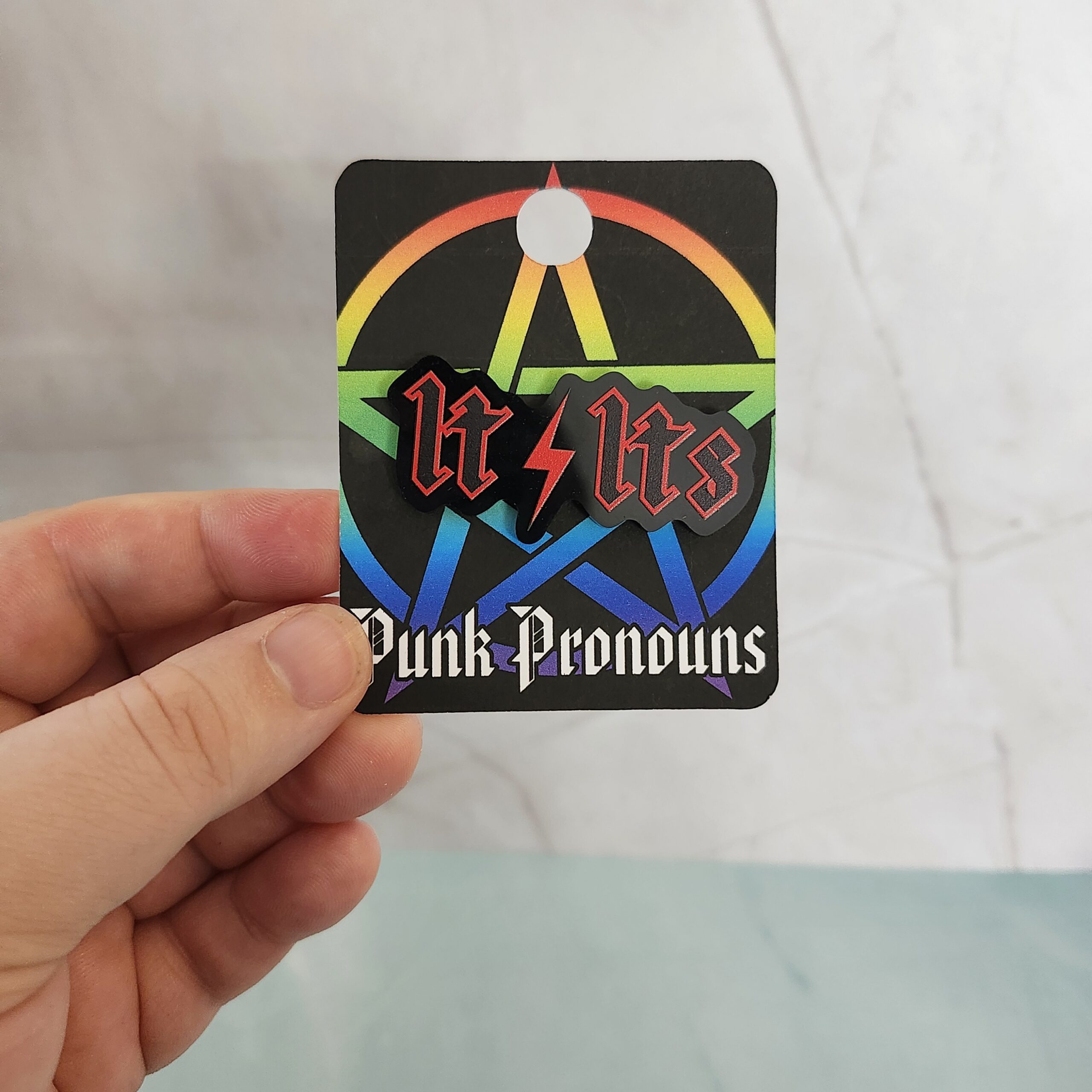 Punk Pronoun Acrylic Pins - Image 9