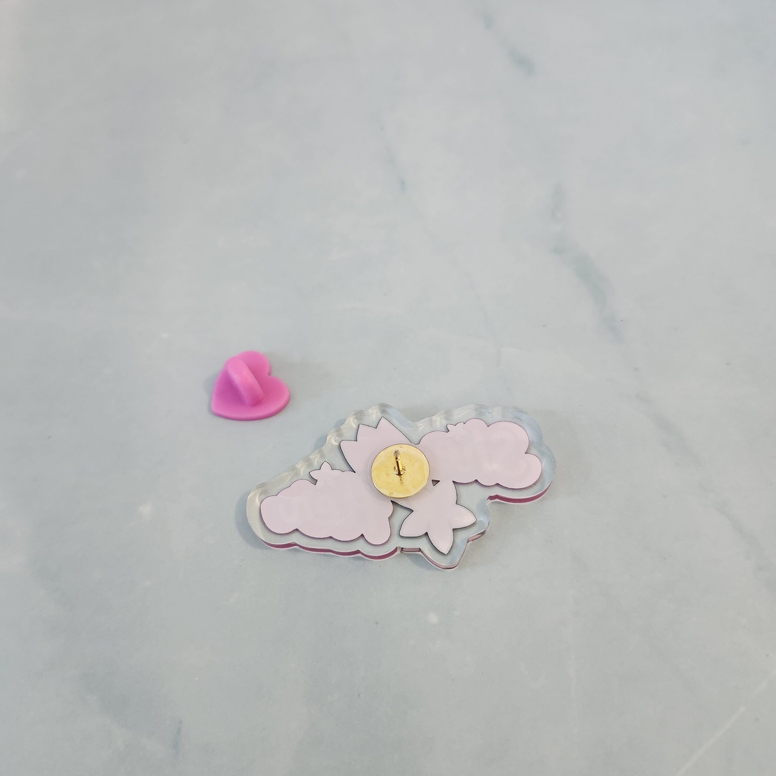 Shooting Star Pronoun Acrylic Pin - Image 2