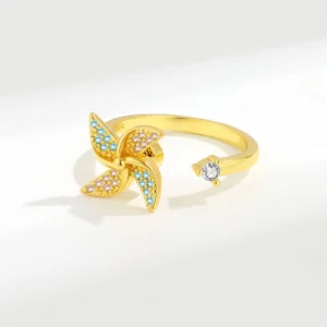 Windmill Fidget Spinner Adjustable Ring