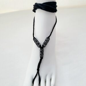 Barefoot Sandals, Decorative Foot Jewelry - Black
