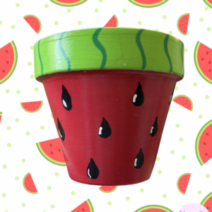 Watermelon Sugar terracotta pot