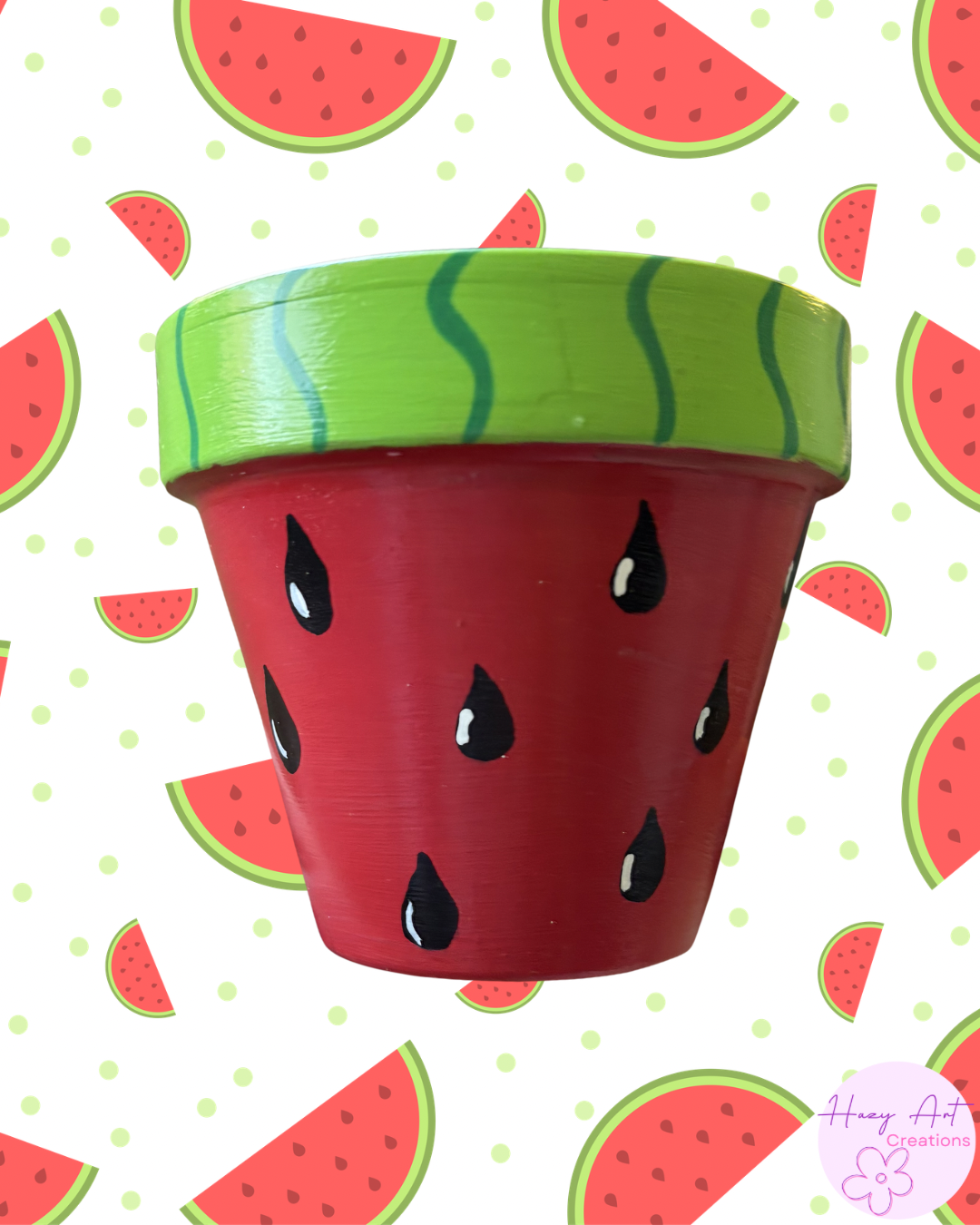 Watermelon Sugar terracotta pot