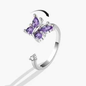 Butterfly Fidget Spinner Adjustable Ring