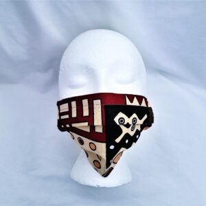 Mask, Reusable Face Mask with Elastic - Brown Eclectic
