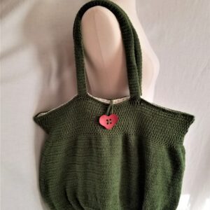 Purse, Crochet Bag, Crochet Tote - Olive