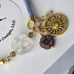 Handmade Adjustable Bracelet In Light Blue Nylon Handmade