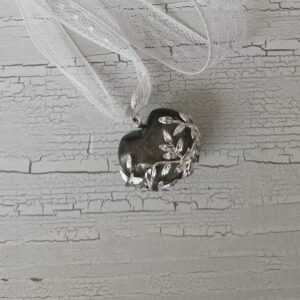 Heart Stone Pendant on Lace Necklace