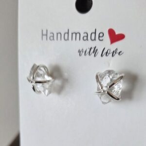 Herkimer Diamond Earrings - Silver Plated Posts
